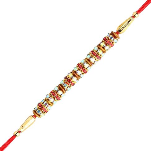 Aditri Creation Rakhi Lumba set of 2 Rakhi for Brother and Bhabhi Bhaiya Bhai Rakhi Set of 2 Couple Pair Rakhi Dora Thread gift Pack for gifts Rakhi Bracelet for Veera Brother Sister Festival Rakhi in Saudi Arabia