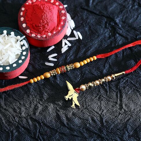 Aditri Creation Rakhi Lumba set of 2 Rakhi for Brother and Bhabhi Bhaiya Bhai Rakhi Set of 2 Couple Pair Rakhi Dora Thread gift Pack for gifts Rakhi Bracelet for Veera Brother Sister Festival Rakhi in Saudi Arabia