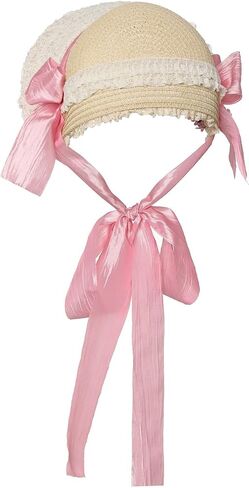 COSDREAMER Victorian Hat Girls Women Tea Party Sun Hat Straw Hats Small Hat in Saudi Arabia