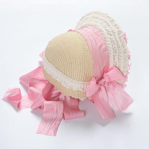 COSDREAMER Victorian Hat Girls Women Tea Party Sun Hat Straw Hats Small Hat in Saudi Arabia