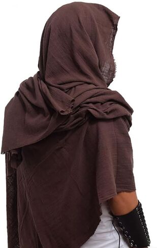 القرون الوسطى عباءة عصر النهضة زي وشاح شال القلنسوة هود الرقبة مقنعين قبعة شامان التفاف عباءة شامان هالوين حفلة الرأس in Kuwait