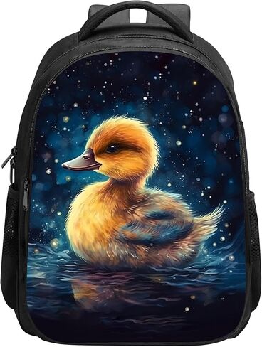 حقيبة ظهر على شكل بطة لطيفة على شكل بطة صغيرة للكتب المدرسية، حقائب كتب للأطفال من Kawaii Ducky للأولاد والبنات الابتدائية الابتدائية، حقيبة كتب مقاس 16 بوصة مع مقصورتين رئيسيتين in Saudi Arabia