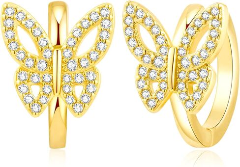 أقراط فراشة ToHeart 14K للنساء خفيفة الوزن وبسيطة أقراط فراشة ذهبية للنساء/الفتيات هدايا مختارة يدويًا لعيد ميلاد Bff in Kuwait