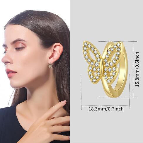 أقراط فراشة ToHeart 14K للنساء خفيفة الوزن وبسيطة أقراط فراشة ذهبية للنساء/الفتيات هدايا مختارة يدويًا لعيد ميلاد Bff in Kuwait