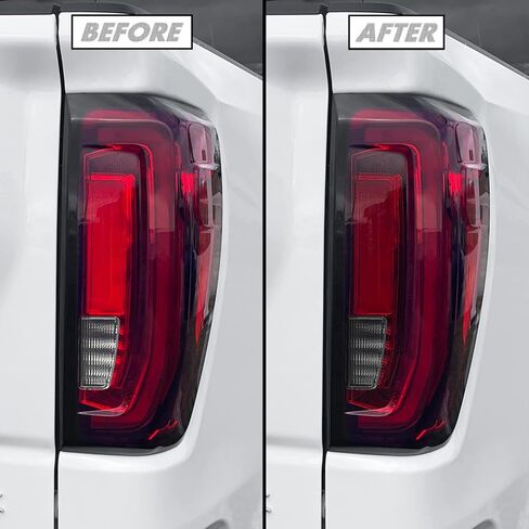 SlickMod PreCut Vinyl Smoke Tint for 2019-2023 GMC Sierra 1500 Tail Light (LED) (20% Dark Smoke, 2. Taillight Cutout) in Saudi Arabia