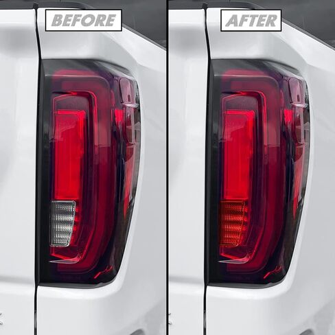 SlickMod PreCut Vinyl Smoke Tint for 2019-2023 GMC Sierra 1500 Tail Light (LED) (20% Dark Smoke, 2. Taillight Cutout) in Saudi Arabia