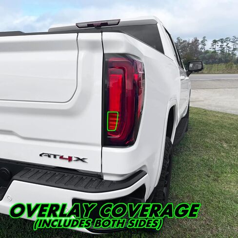 SlickMod PreCut Vinyl Smoke Tint for 2019-2023 GMC Sierra 1500 Tail Light (LED) (20% Dark Smoke, 2. Taillight Cutout) in Saudi Arabia