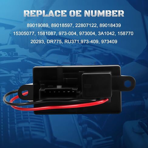 89019089 HVAC Blower Motor Fan Resistor Compatible with 1999-2007 Chevy Silverado GMC Sierra,2000-2006 GMC Yukon XL,2002-2006 Cadillac Escalade Replaces 973-004,89018597,22807122 in Saudi Arabia