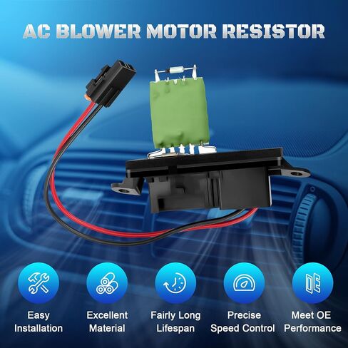 89019089 HVAC Blower Motor Fan Resistor Compatible with 1999-2007 Chevy Silverado GMC Sierra,2000-2006 GMC Yukon XL,2002-2006 Cadillac Escalade Replaces 973-004,89018597,22807122 in Saudi Arabia
