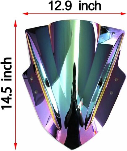 منحرف الرياح للزجاج الأمامي من WYNMOTO فقاعة مزدوجة متوافقة مع Kawasaki Ninja 300 EX300 2013 2014 2015 2016 2017 2018 EX300R/Ninja 300 in Kuwait