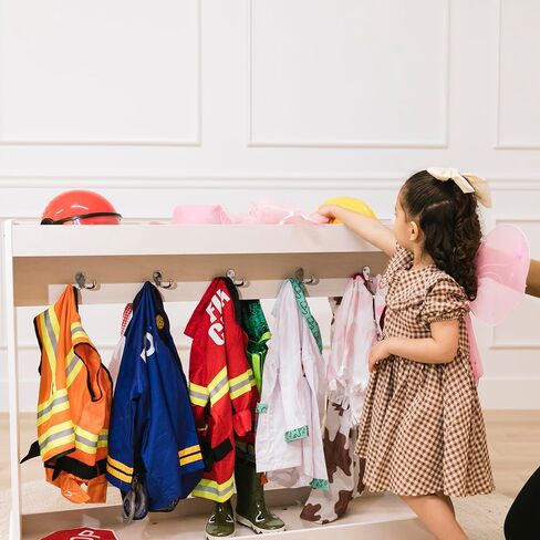 ECR4Kids Streamline Dress-Up Island, Costume Organizer, Natural in Saudi Arabia