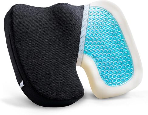 Tailbone Pain Relief Seat Cushion, Cooling Gel Seat Cushion - for Office Chairs, Car Seat, Wheelchair Sitting Cushion (Blue) in Saudi Arabia