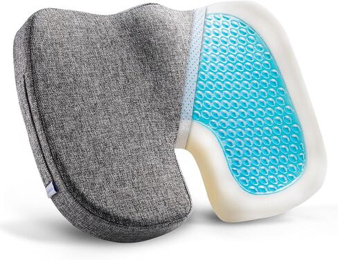 Tailbone Pain Relief Seat Cushion, Cooling Gel Seat Cushion - for Office Chairs, Car Seat, Wheelchair Sitting Cushion (Blue) in Saudi Arabia