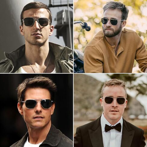 Gtand Vintage Military Style Pilot Aviator Sunglasses For Men Women Metal Sun Glasses Bayonet Temples 54mm in Saudi Arabia