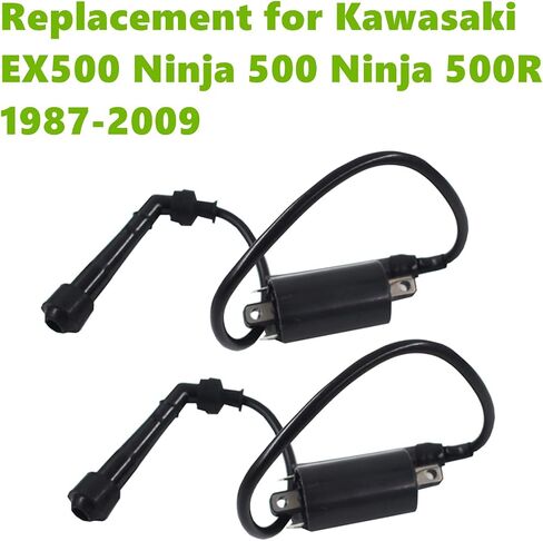 2 قطعة دراجة نارية ملفات تشغيل محرك السيارات استبدال لكاواساكي EX500 EX500A EX500D النينجا 500 500R 1987-2009 in Kuwait