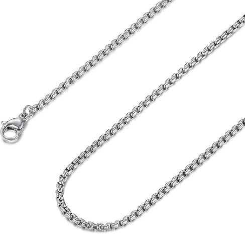 Stainless Steel Rolo Chain Necklace for Men Silver/Gold/Black Chain Necklaces Jewelry Gift for Women 2mm/3mm/4mm/5mm Rolo Chain Lengths 16-30 inches in Saudi Arabia