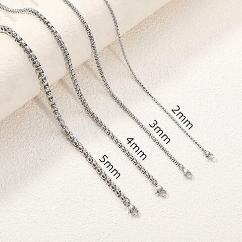 Stainless Steel Rolo Chain Necklace for Men Silver/Gold/Black Chain Necklaces Jewelry Gift for Women 2mm/3mm/4mm/5mm Rolo Chain Lengths 16-30 inches in Saudi Arabia