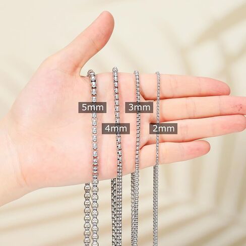 Stainless Steel Rolo Chain Necklace for Men Silver/Gold/Black Chain Necklaces Jewelry Gift for Women 2mm/3mm/4mm/5mm Rolo Chain Lengths 16-30 inches in Saudi Arabia