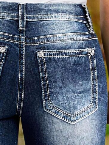 Flamingals Women's Ripped Stretchy Jean Shorts Mid Rise Skinny Denim Shorts Distressed Frayed Raw Hem Casual Summer Shorts in Saudi Arabia