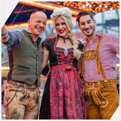 Lederhosen للرجال - جلد طبيعي أصلي من Lederhosen الألماني للرجال، زي مهرجان أكتوبر - قصير بني فاتح in Kuwait