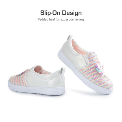 أحذية رياضية للأطفال الصغار من DREAM PAIRS سهلة الارتداء للفتيات والأطفال، أحذية مشي لامعة وترتر لامع، أحذية مريحة للأطفال الصغار كاجوال in Saudi Arabia