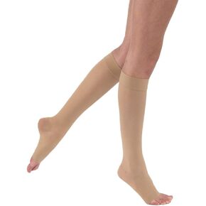 JOBST UltraSheer Compression Support Knee High 20-30mmHg Petite Open Toe, Medium, Natural - 119789