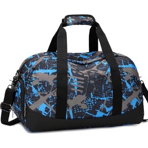 OctSky Sports Gym Travel Weekender Duffel Bag for Men Boys with Shoe Compartment & Wet Pocket, Sleepover Bag for Kids Camo Green