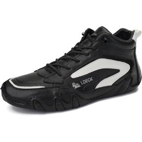 Men's Fashion Leather Waterproof Hiking Shoes Lightweight Lace Up Sports Sneakers Casual Slip-on Non-Slip Walking Shoes Chukka Boots