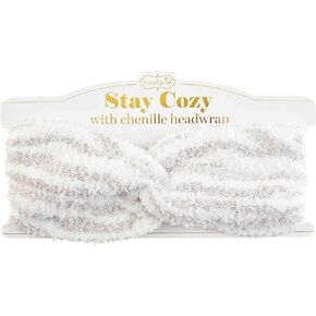 Mud Pie Women's Zebra Chenille Headwrap, Grey