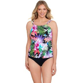 Penbrooke Shape Solver Women's Mastectomy Lush Life High Neck Underwire Tankini Top Separate