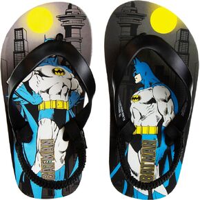 JOSMO Unisex-Child Boys Batman Flip Flops Sandals-Kids Water Shoes-Character Superhero Comics Outdoor Thong Back Strap Beach Slip On Pool Slides Swim Slippers Quick-Dry