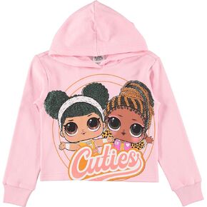 L.O.L. Surprise! Girls All Over Print Hoodie- Raw Edge Skimmer Hoodie Sizes 4-20