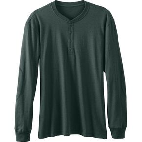 Fair Indigo Men's Organic All-Cotton Luxe Henley Shirt