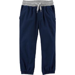 OshKosh B'Gosh Boys' Stretch Canvas Pull-on Jogger, Deep Navy, 5T