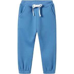 Mud Kingdom Girls Boys Drawstring Sweatpants Solid Colors Elastic Waist Slant Pockets 2-10 Years