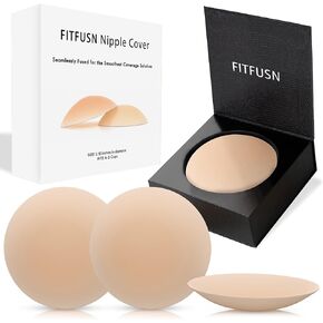 FITFUSN Nipple Covers: Hypoallergenic, Invisible Breast Petals, Reusable & Comfortable - Ideal for Everyday Wear