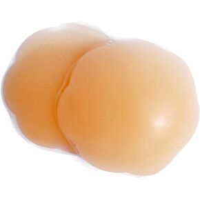 Adhesive Large Silicone Nipple Petals for Larger Areola or Wider Breast Coverage, Color Peach,