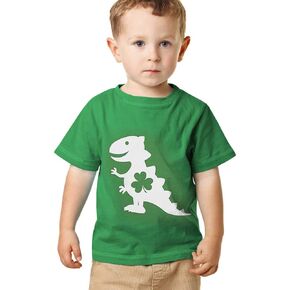 Kids Unicorn Dinosaur Shirts St Patrick's Day T-Shirt for Toddler Boys Girls Short Sleeve Tee Tops 2-11 Years