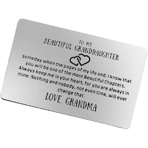 Engraved Wallet Card for Daughter's Graduation, Birthday, Christmas - Gift from Mom, Dad, Proud of Daughter