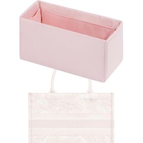 XYJG Purse Handbag Silky Organizer Insert Keep Bag Shape Fits Booktote Mini/Small/Medium/Large bags, Luxury Handbag Tote Lightweight Sturdy(Craie,Booktote Large)