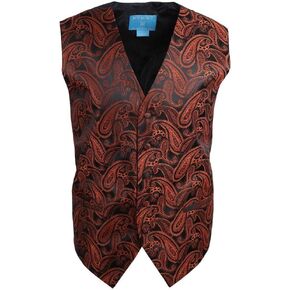 EGC1B01-03 Multi Mens Paisley Waistcoat Woven Microfiber S-5XL Vest