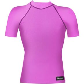 Nylon Short Sleeve Rash Guard, Solid Colors