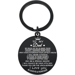 Fathers Day to My Dad Gifts from Son I Love You Keychain Gifts for Father Dad Best Dad Keyring Gift Ideas for Men Gift from Son to Dad for Birthday Christmas Valentines Day