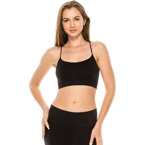 Kurve American Made Basic Crop Tank Top Bra Cami, UV Protective Fabric UPF 50+ (Made with Love in The USA)