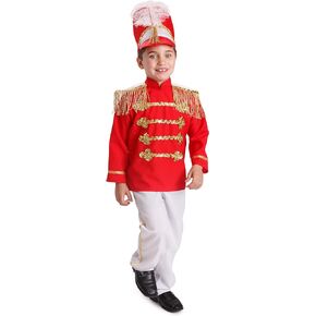 Dress Up America Drum Major Costume for Kids - Red Marching Band Uniform for Boys