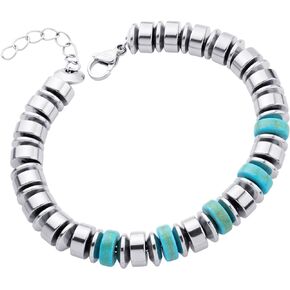555Jewelry Stylish Stainless Steel Beads Bracelet Party Bracelet For Women Lightweight Drops for Girls and Women