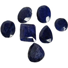 Natural African Blue Sapphire Oval Shape for Jewelry Making, 10 PCS 60 Cts Loose Blue Sapphire Gemstones