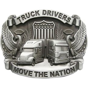 JEAN'S FRIEND Antique Silver Truck Driver Belt Buckle Gurtelschnalle also Stock in US