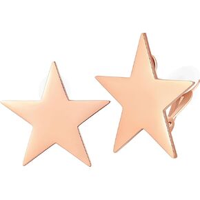 Clip-on Earrings For Women, Women's Non Pierced Earring, Star Earrings Ear Clips Hypoallergenic Lightweight Stainless Steel Geometric Earrings