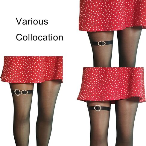 Adjustable Size Thigh Garter Belt,Multipurpose Choker, High Elastic Garter DIY Belt in Saudi Arabia
